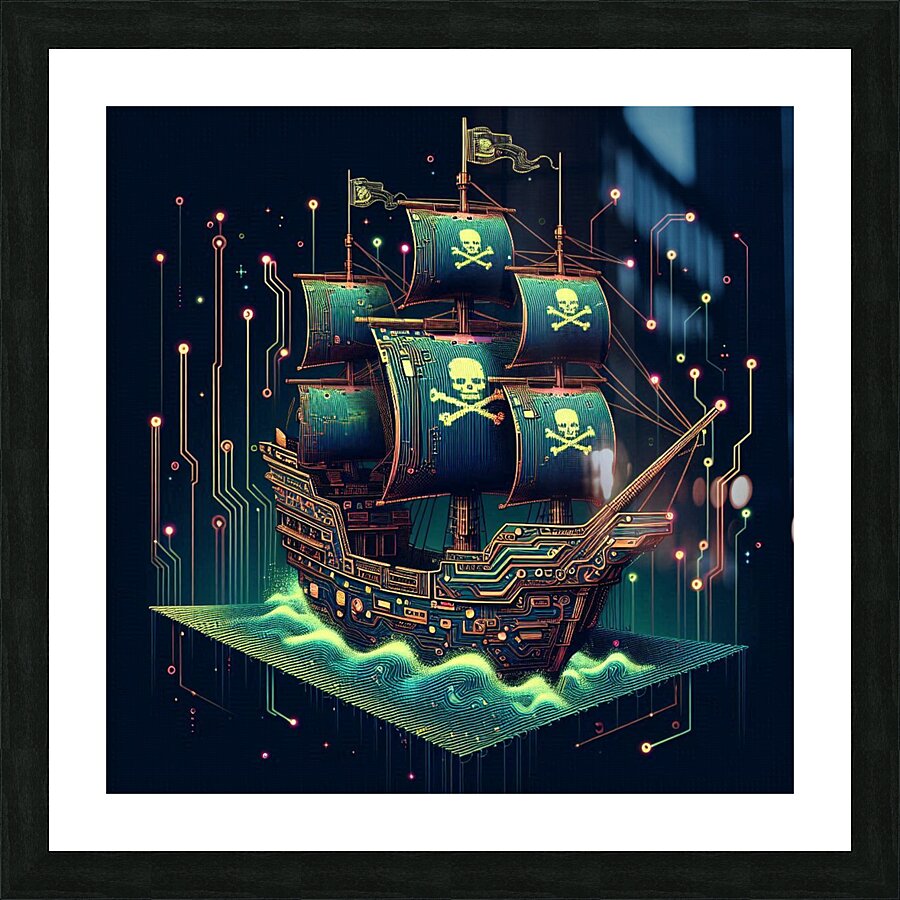 pirate web 2-4 Picture Frame print