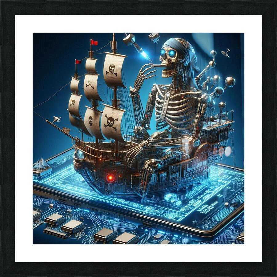 pirate web 3-4 Picture Frame print