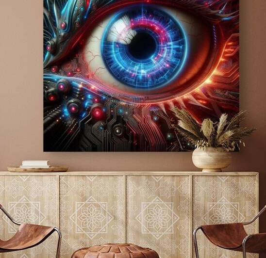 neon dragon bionic eye by KATHEO