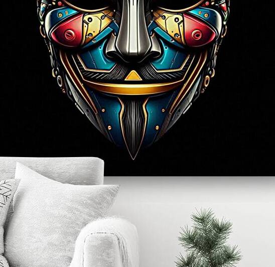 mask of V anonymous reimagined in a steampunk color style by KATHEO