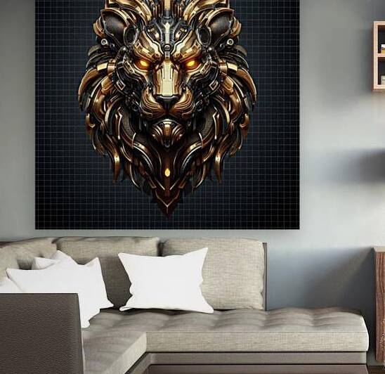 cybernetic lion 4 digital works series2-2 by KATHEO
