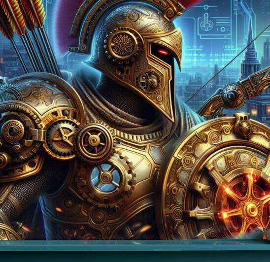 spartan steampunk red gamer 13 by KATHEO