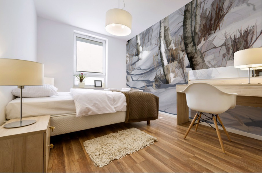 Bouleaux dhiver Mural print