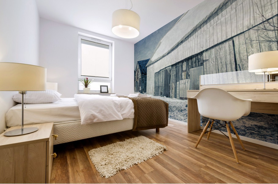 Grange bleutee Mural print
