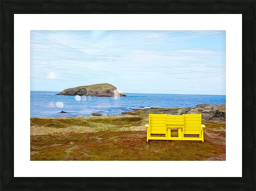 Yellow chair Picture Frame print