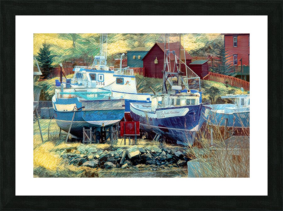 Dry boat Picture Frame print