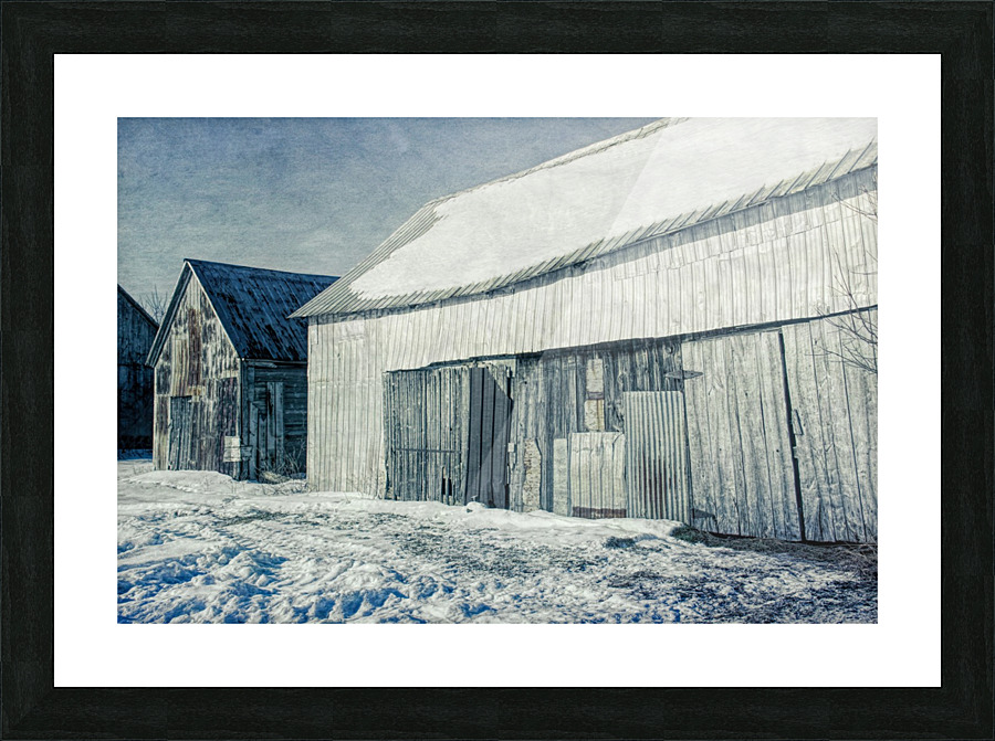 Grange bleutee Picture Frame print