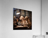 Golden Labradors Texting AI Acrylic Print