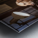 Golden Labradors Texting AI Metal print