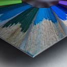 Pencil Crayon Rainbow Metal print