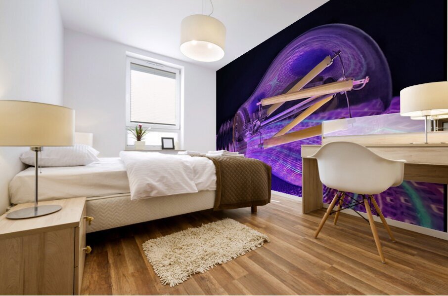 Purple Bulb Mural print