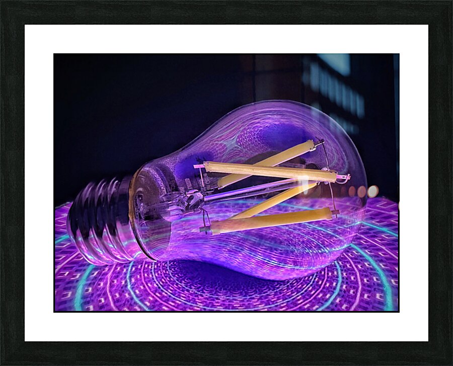 Purple Bulb Picture Frame print