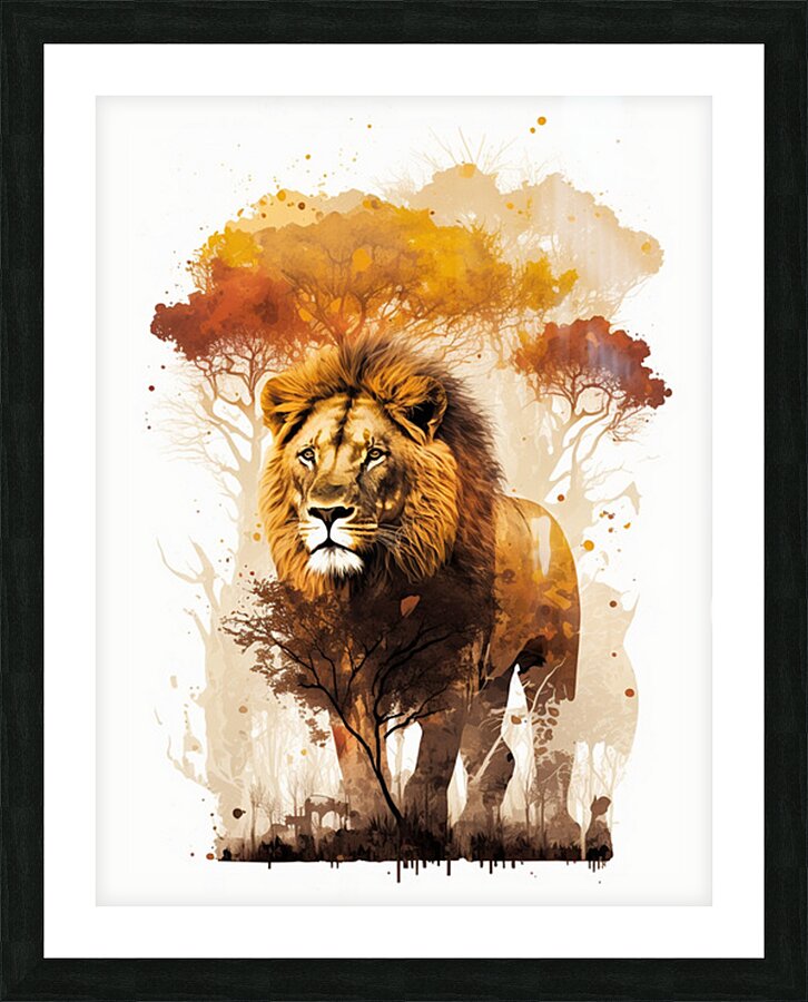 King of the Jungle AI Picture Frame print