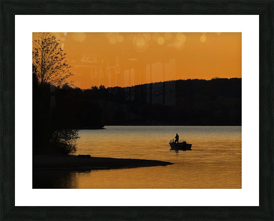 Sunset Fishing Picture Frame print