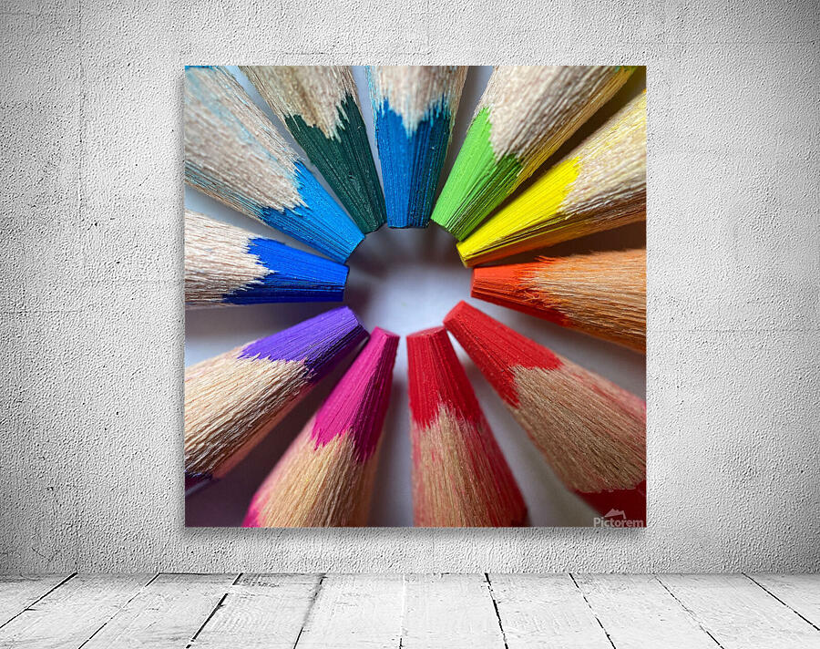 Pencil Crayon Rainbow Wall Preview