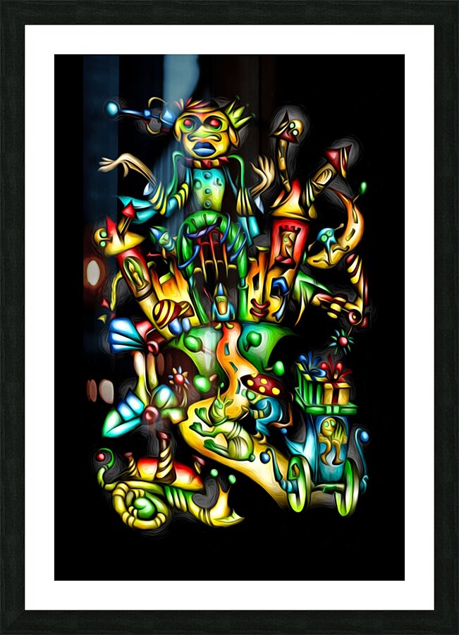 Mushroom cab driver 5 Picture Frame print