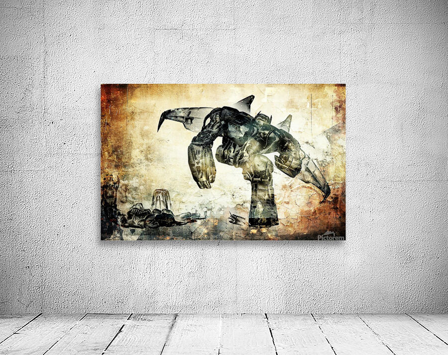 Two fighting robots Wall Preview