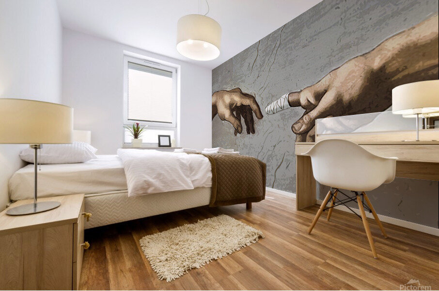 The Creation of Adam Mural print