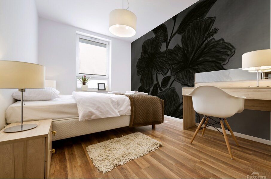 Hibiscus Glow Mural print