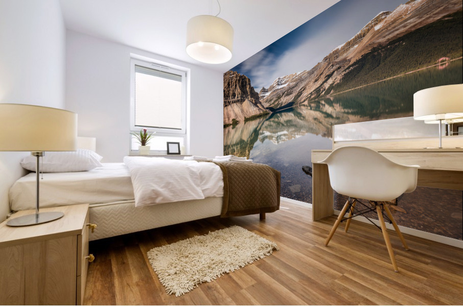Bow Lake glorious reflection Mural print