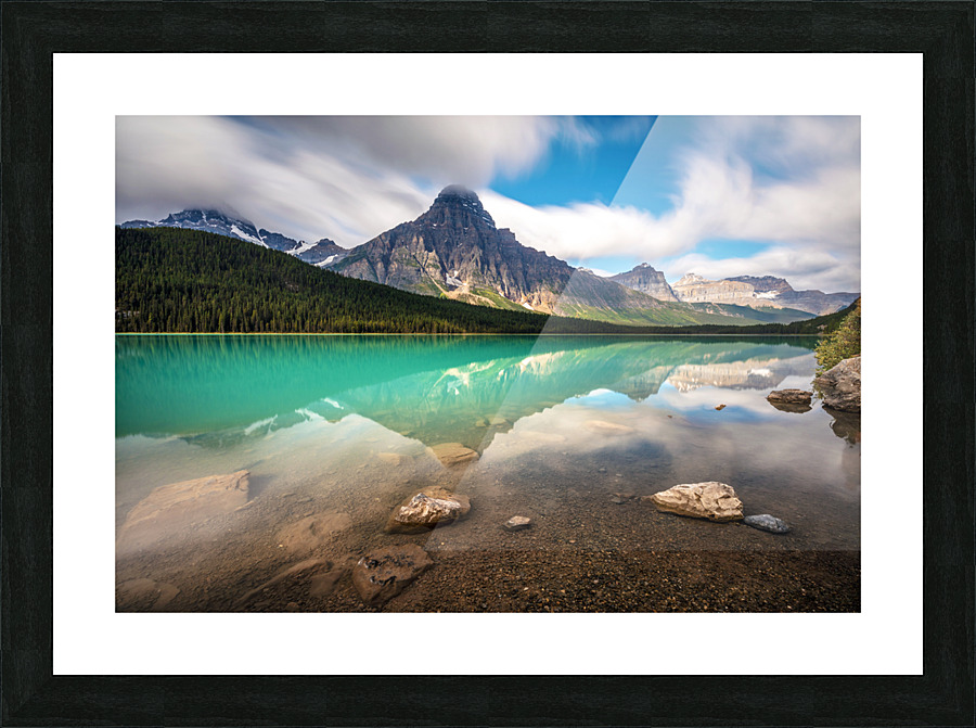 Mountain landscape and reflection Picture Frame print