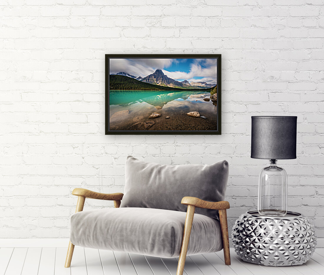 Mountain landscape and reflection Reproduction