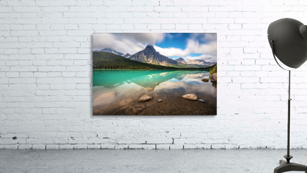 Mountain landscape and reflection Wall Preview