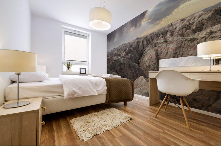 Badlands Sunset Mural print