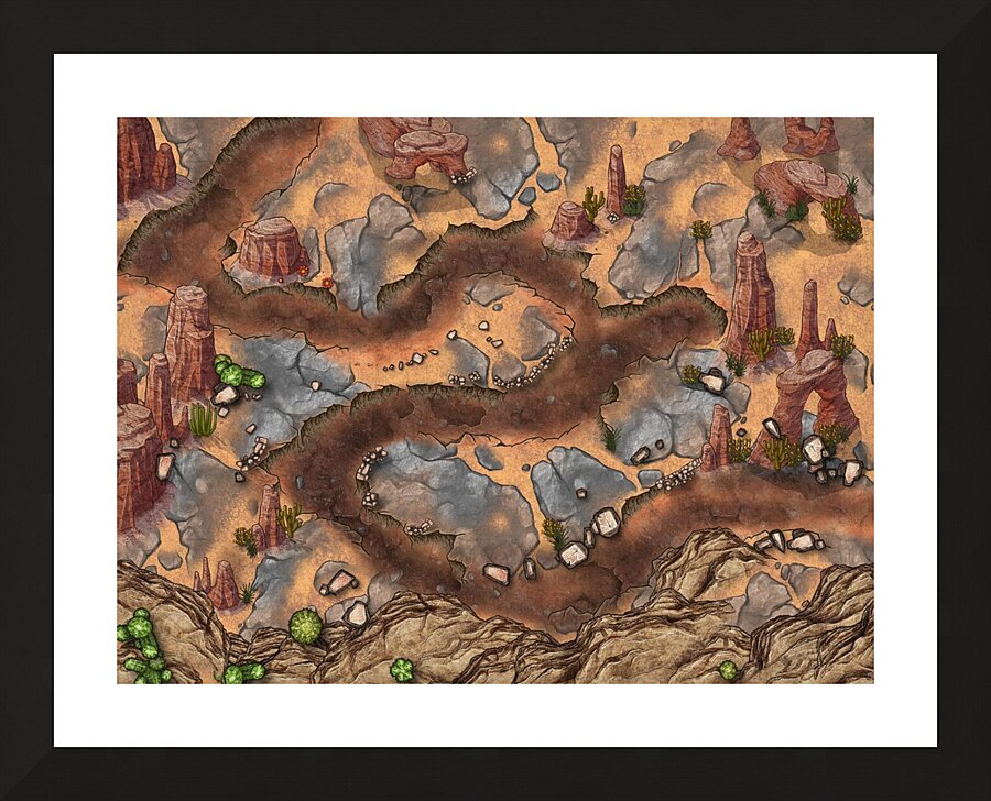 Winding Mountain Pass  Picture Frame Printing