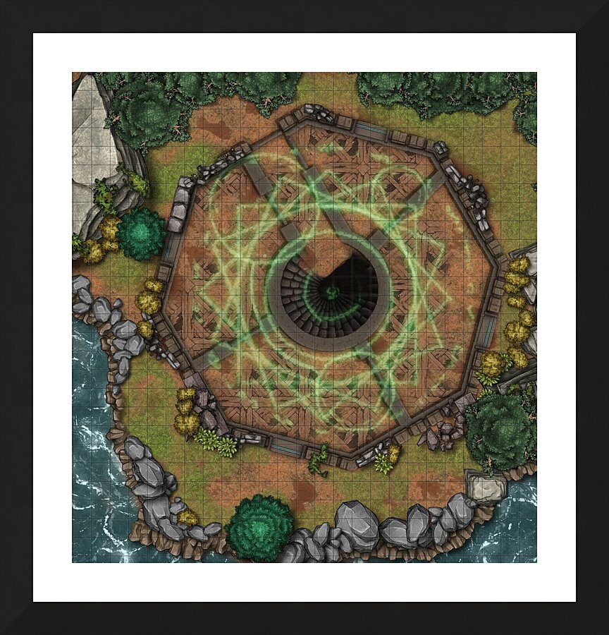Crumbled Wizard Tower Picture Frame Printing