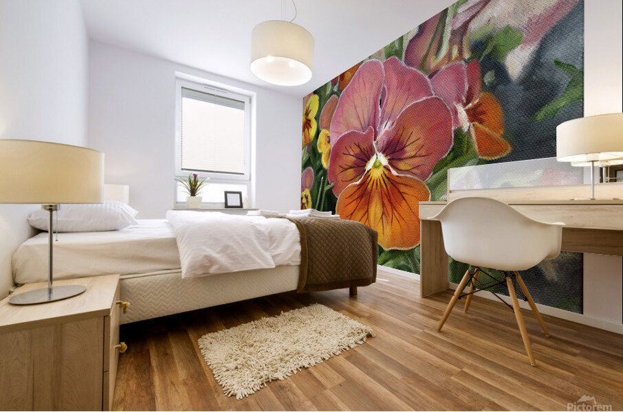 greenhousepansy border Mural print