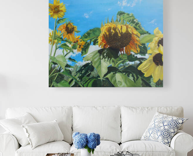 Garden Sunflowers by Haley Marfleet