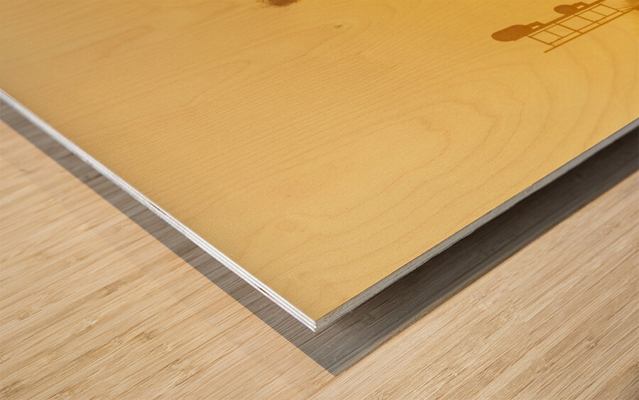 Passing the Rail Signal Wood print