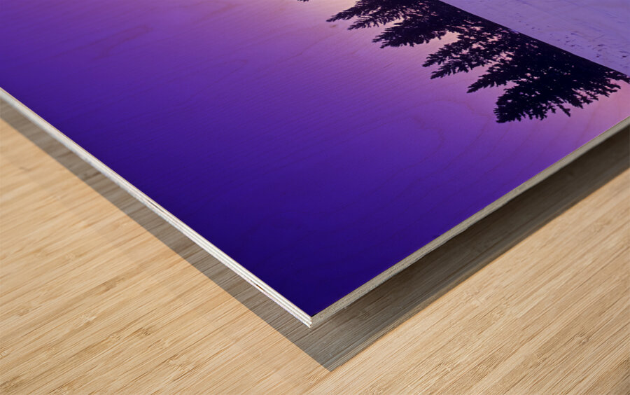 Winter Morning Wood print