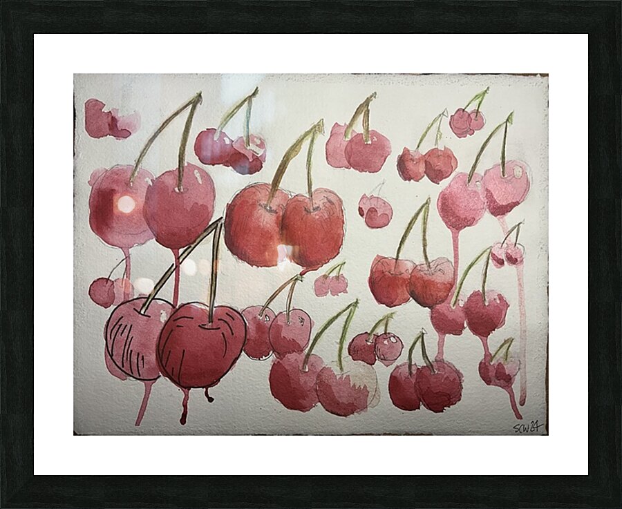 Cherries Workup Picture Frame print