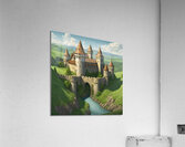 Medieval castle on a cliff Acrylic Print