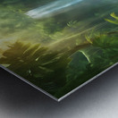 Beautiful waterfall in a lush jungle Metal print