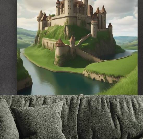 Medieval castle on a cliff by nadir amar