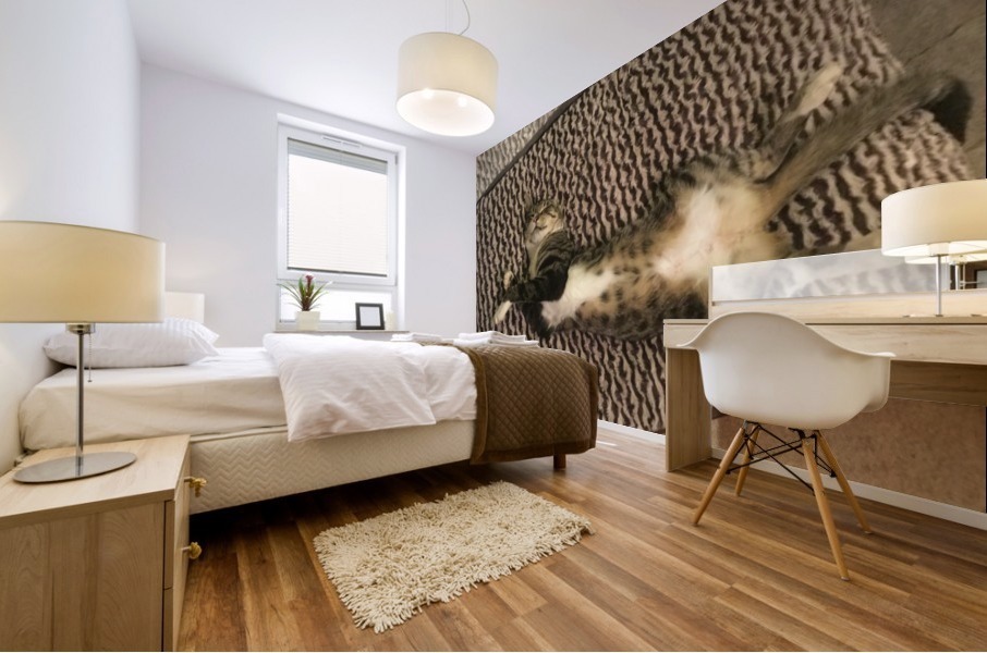 Tiny - yoga'd out Mural print