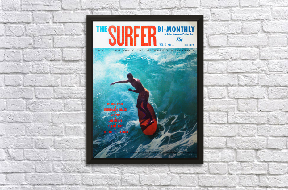 Vintage SURFER MAGAZINE - Surf Poster by Surf Posters Wall Art