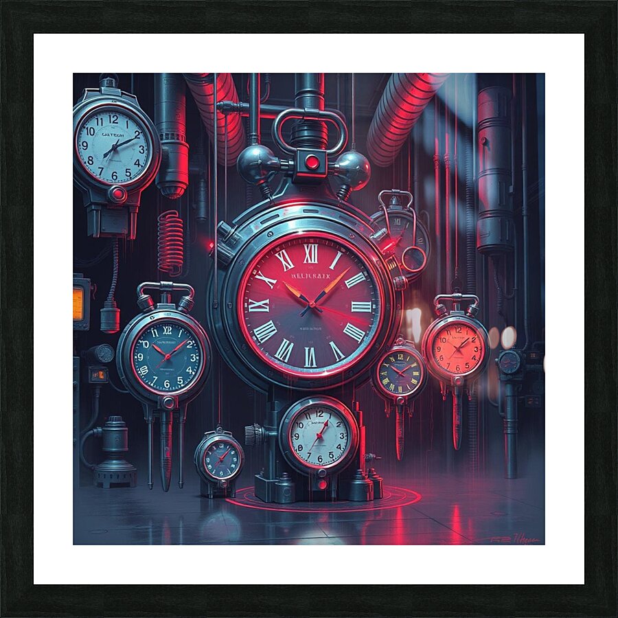 Industrial Time 2 Picture Frame print