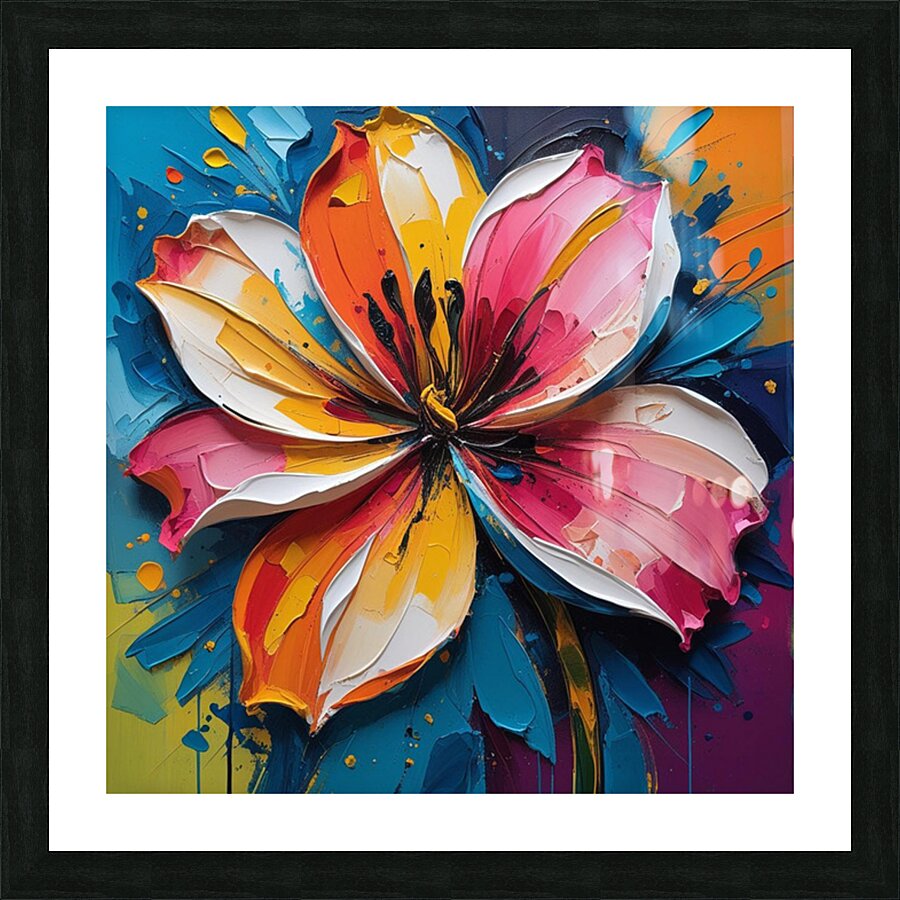 Flower colorful Picture Frame print