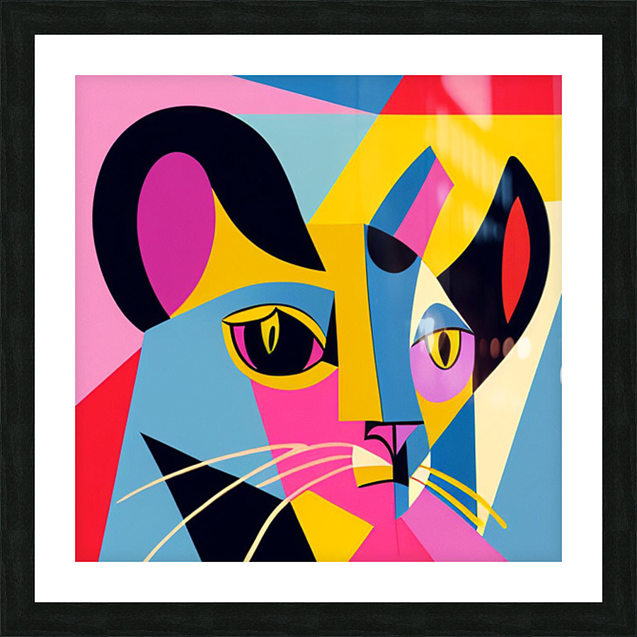 Abstract Cat 1 Picture Frame print