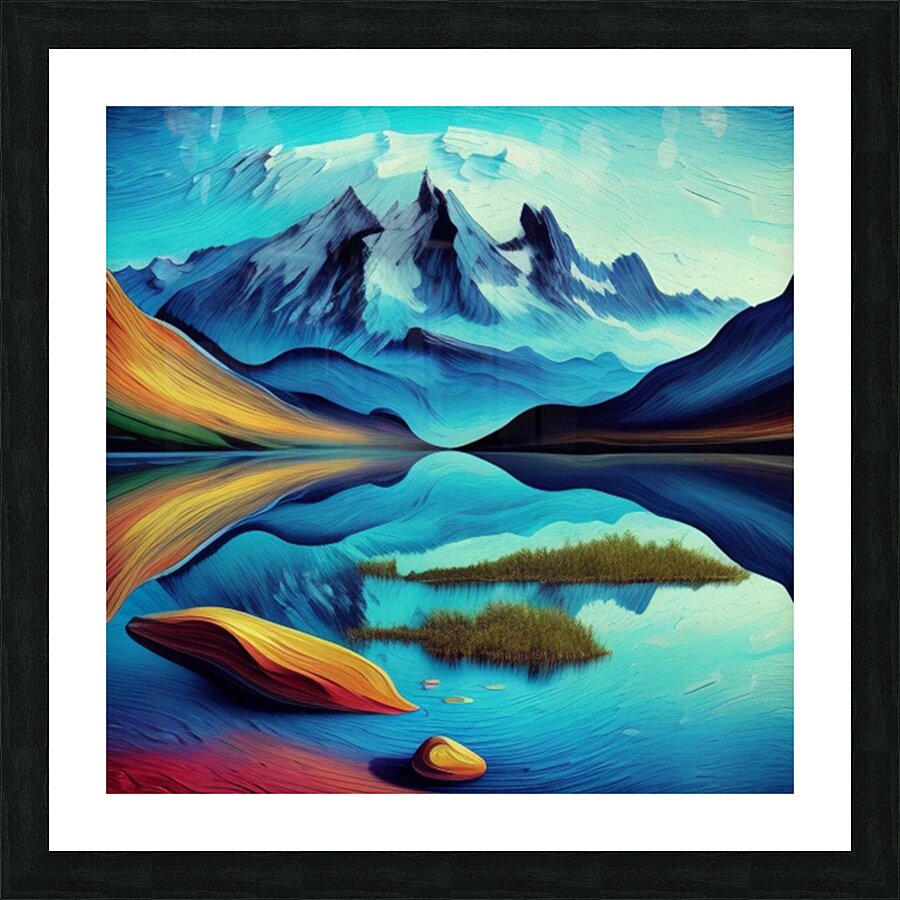 Mountain Lake Picture Frame print
