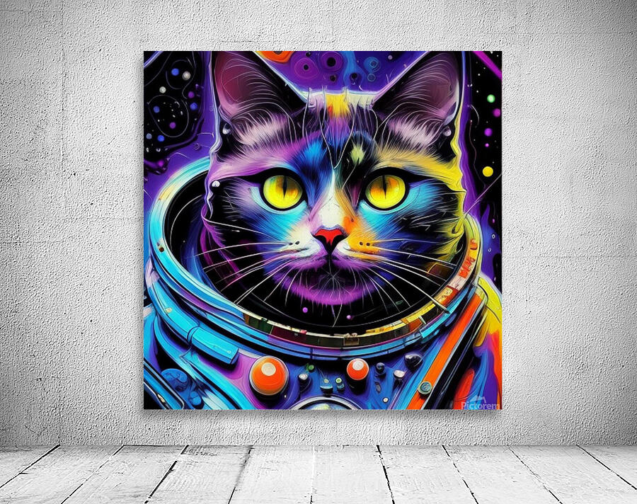 Sci-fi Space Cat  4 Wall Preview