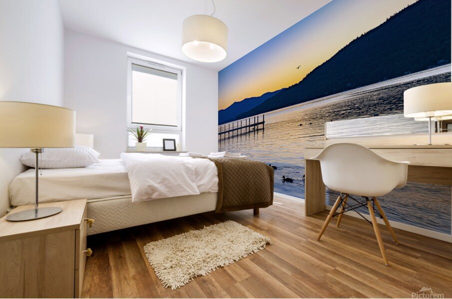 Glowing Mountains Mural print