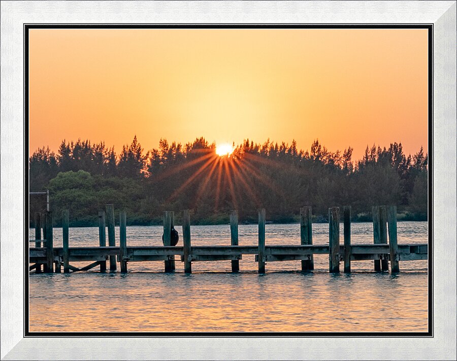 Sunset Dock Picture Frame print