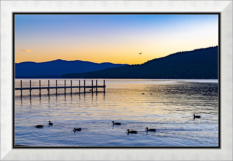 Glowing Mountains Picture Frame print