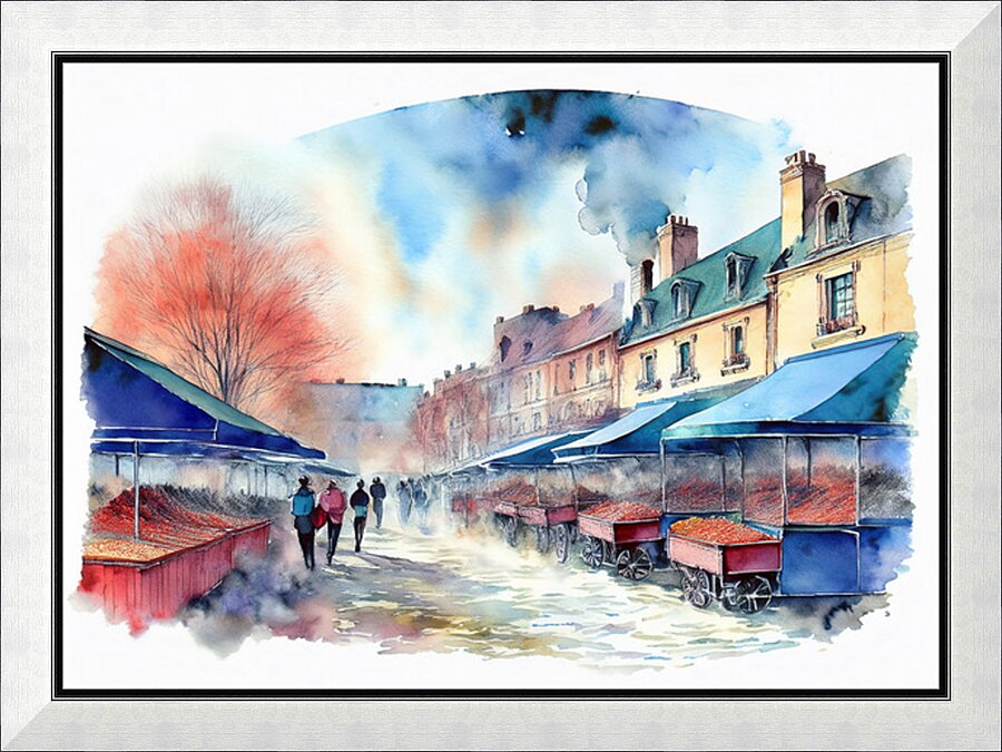 French Market Picture Frame print
