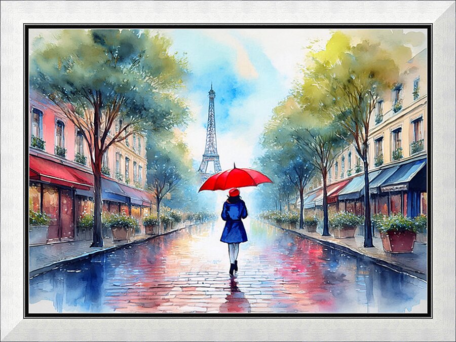 Paris  Reflections  Picture Frame print